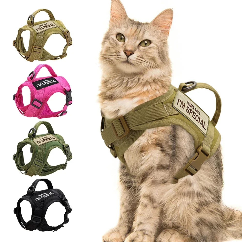 Nylon Cat Harness Vest With Handle For Cats And Dogs