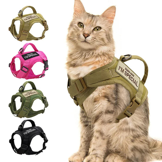 Nylon Cat Harness Vest With Handle For Cats And Dogs