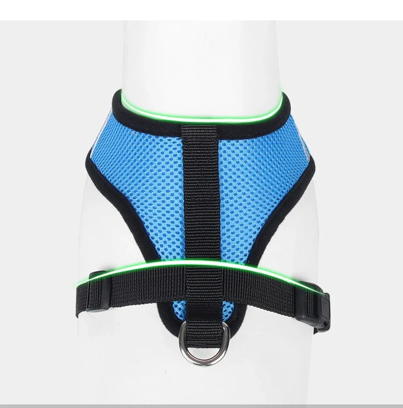 NONECN Polyester Mesh Cat Harness Vest With Adjustable Leash