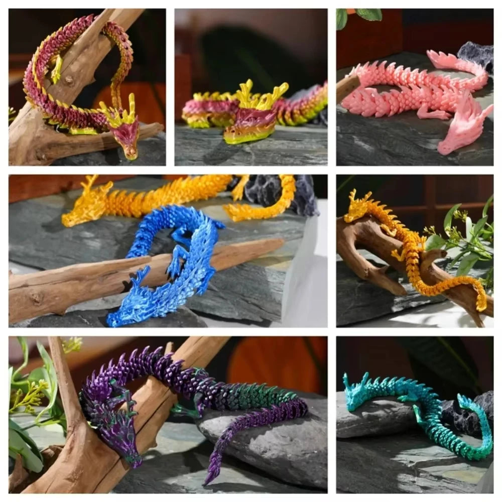 3D Printed Dragon Figurine Ornament For Plants Rockery Aquarium