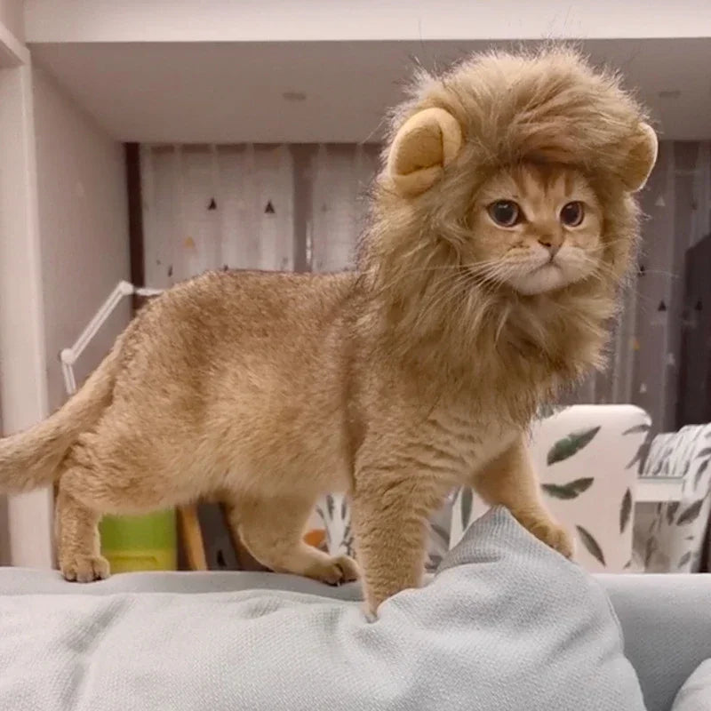 Cat Lion Mane Headpiece Costume Accessory For Pets