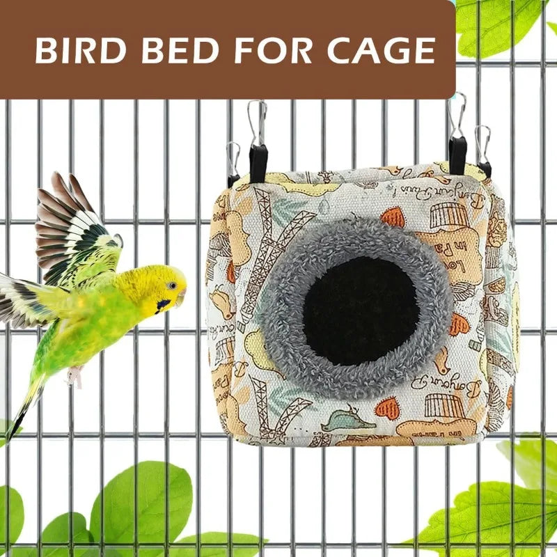 Zhejiang Plush Bird Nest Hammock Bed Hanging For Birds