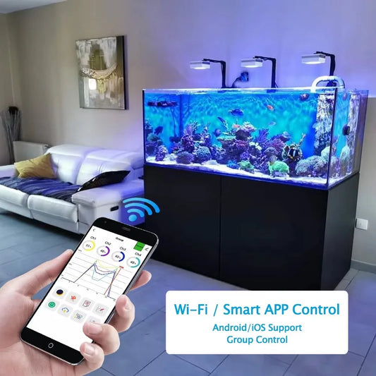 PopBloom RL90 WiFi Aquarium Light Full Spectrum Reef