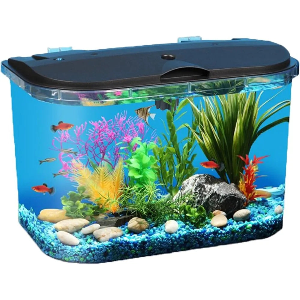 Aquarium Kit With LED Lighting And Power Filter For Tropical Fish