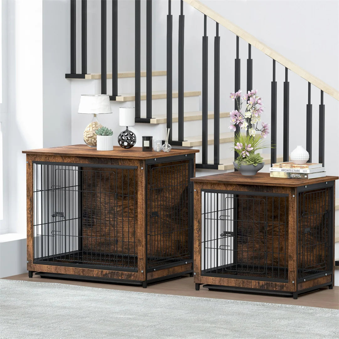 BINGOPAW Spacious Dog Cage End Table Kennel Crate For Indoor Use