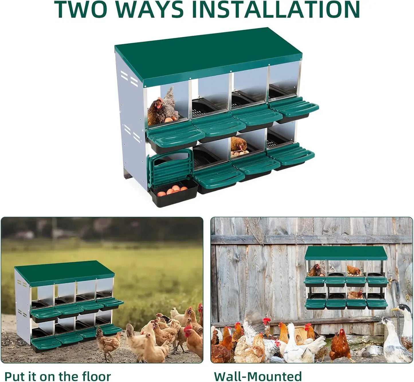 Hign-concerned Stainless Steel Chicken Nesting Box Roll Away Egg System