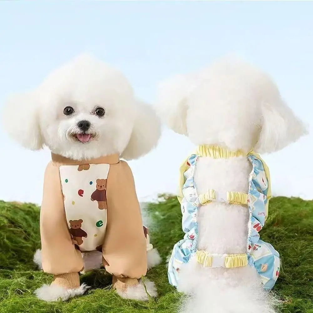 NONECN Waterproof Dog Four Legged Pants With Elastic Back