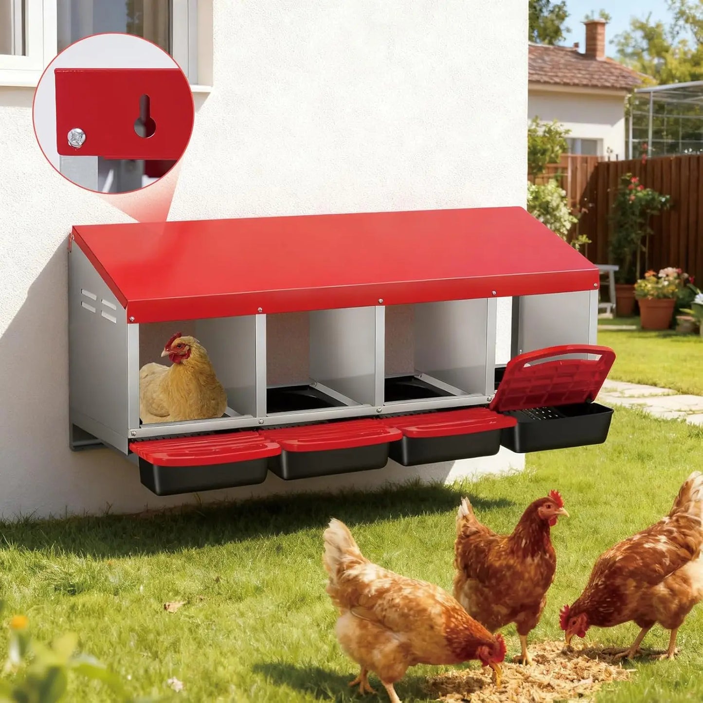 TWISTER.CK Automatic Egg Nesting Box Roll Out Collection For Hens And Ducks