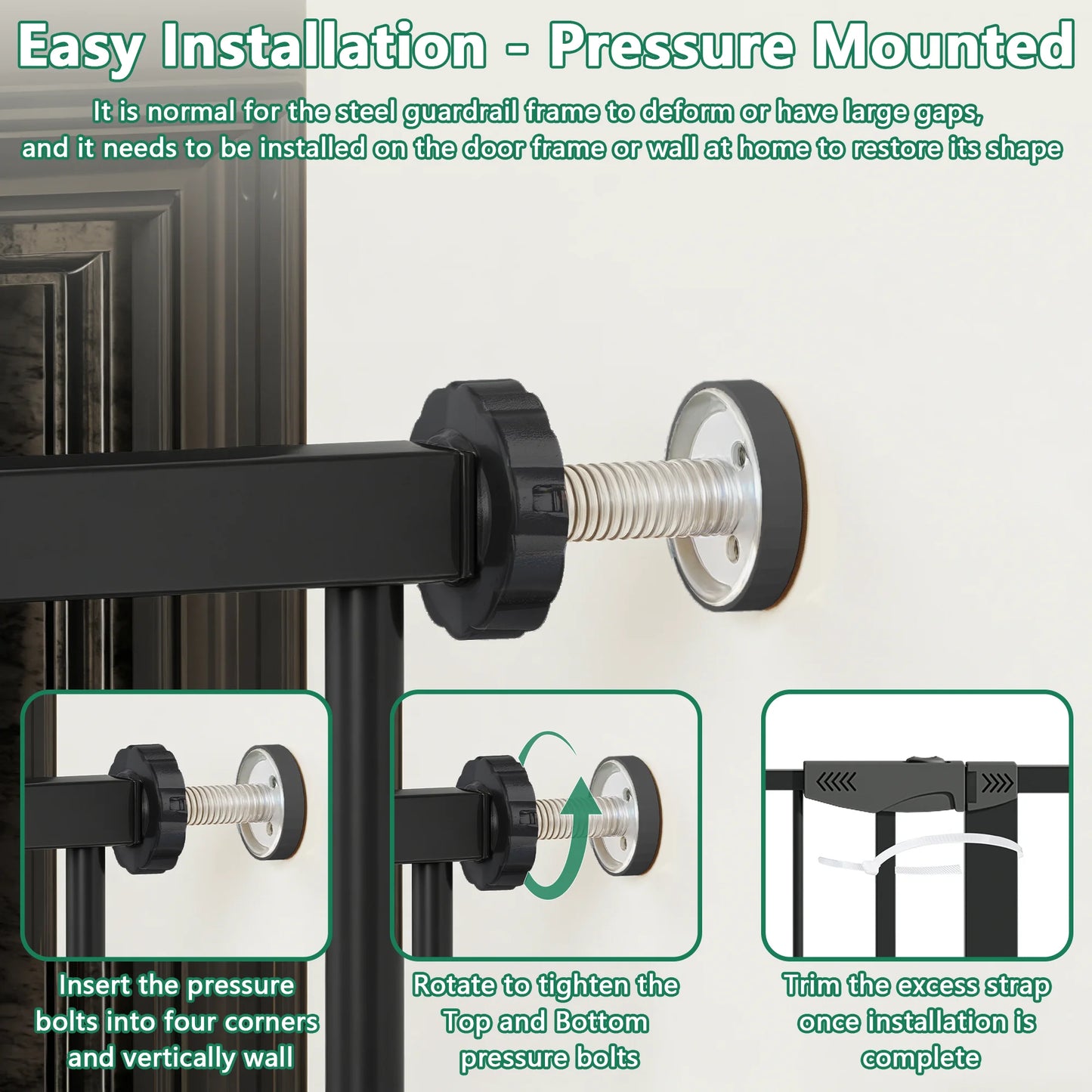 Walk Through Baby Gate With Cat Door For Stairs Safety
