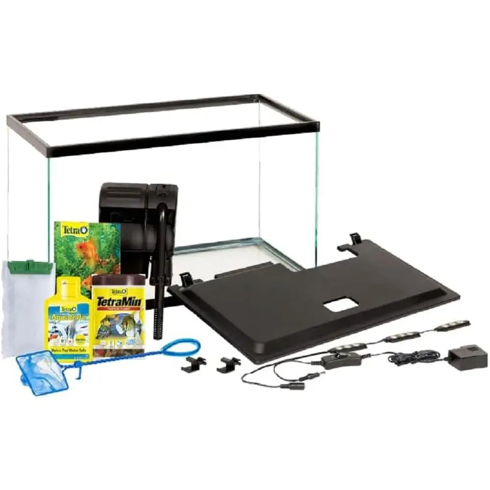 Complete Freshwater Aquarium Kit With LED Lighting And Internal Filter