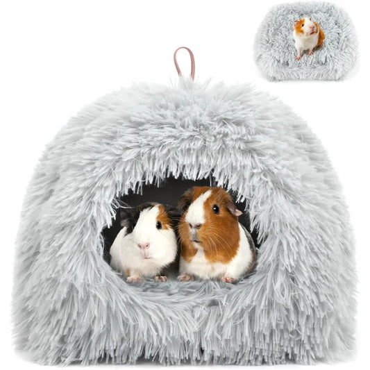 Gea Plush Calming Hideout Bed For Small Animals Hamsters Ferrets