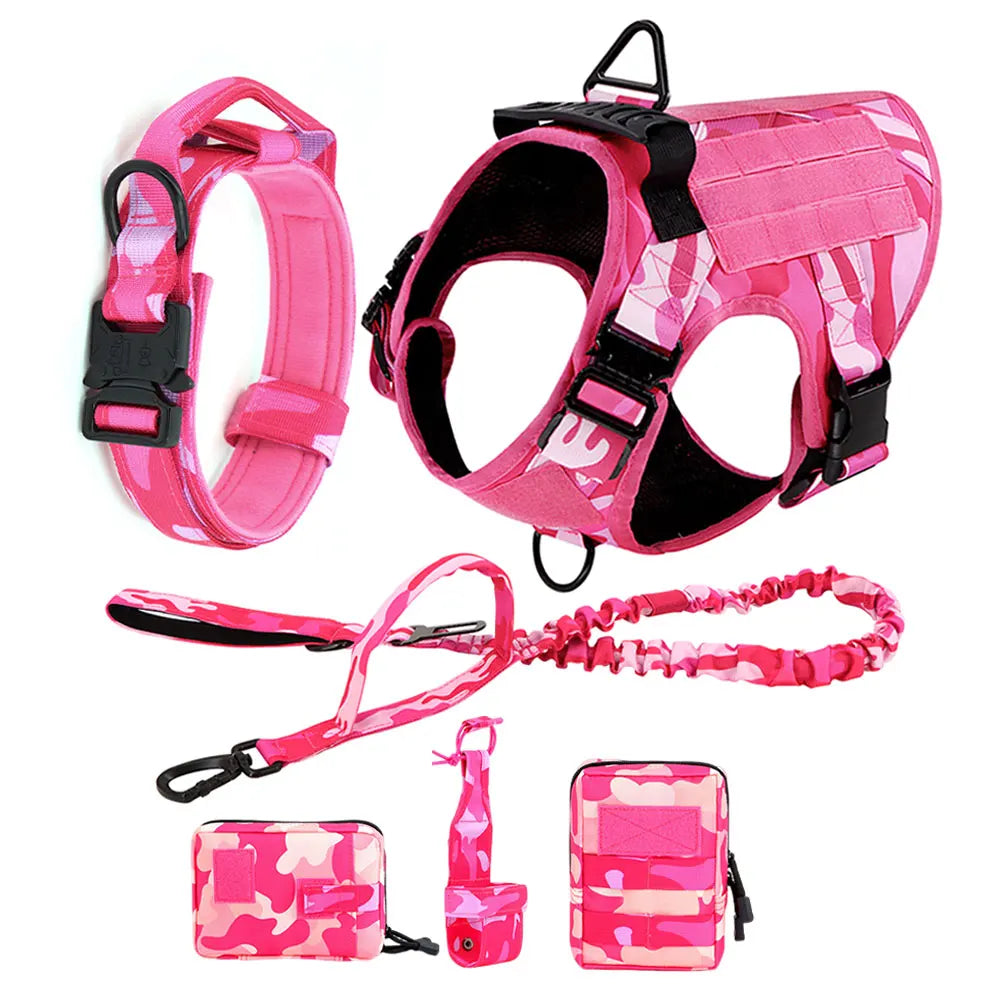 PETRAVEL Military Camouflage Dog Harness for Training