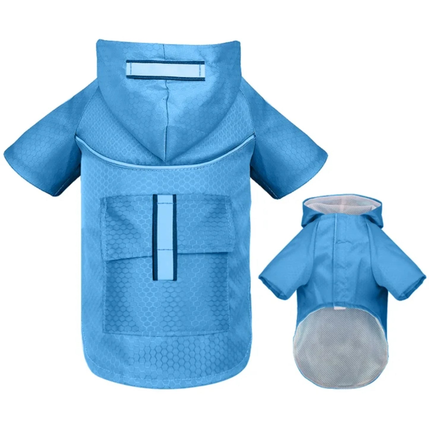 Guangdong Mesh Breathable Small Dog Raincoat With Hood Reflective Pocket