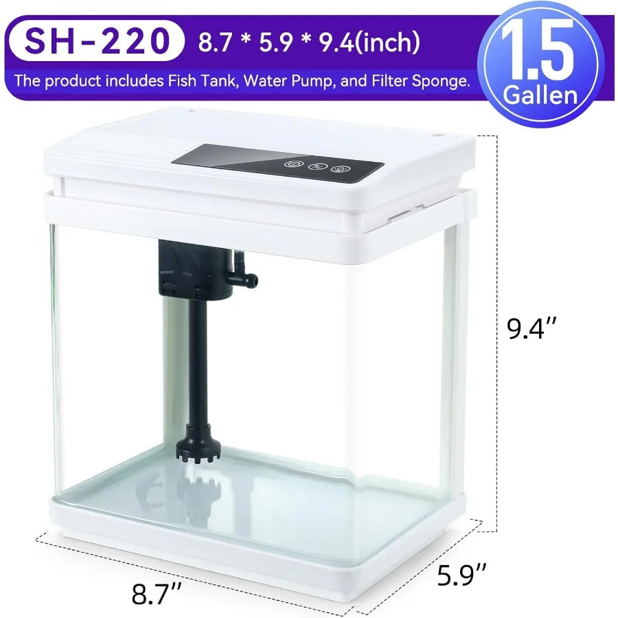 Hign-concerned Betta Tank Kit With Timed Shutdown Seven Adjustable LED Lights
