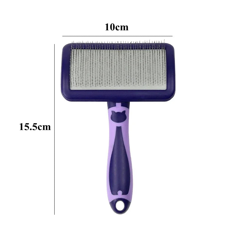 Dog Grooming Brush Stainless Steel Comb For Pets Hair Removal Massage