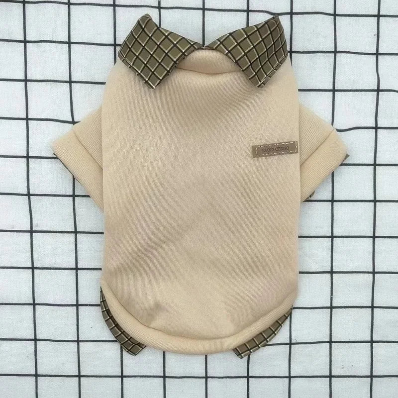 Pet Dog Warm Winter Hoodie Patchwork Jacket For Small Dogs
