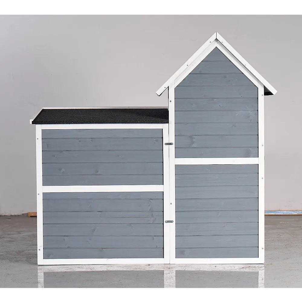 Double Decker Solid Wood Chicken Coop Outdoor Waterproof Nest Box Pull Out Tray