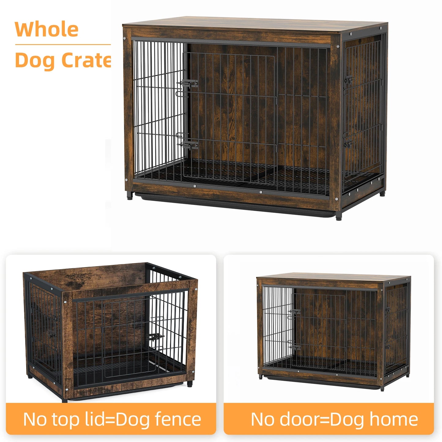 BINGOPAW Spacious Dog Cage End Table Kennel Crate For Indoor Use