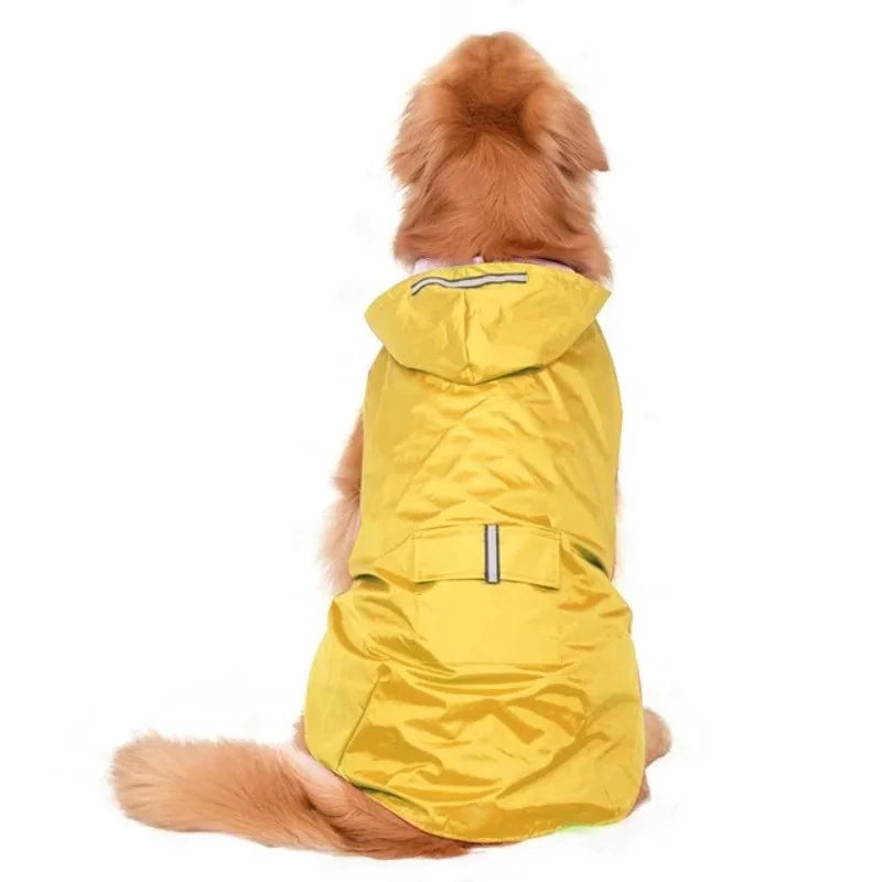 Waterproof Reflective Dog Raincoat Hoodie For Outdoor Use