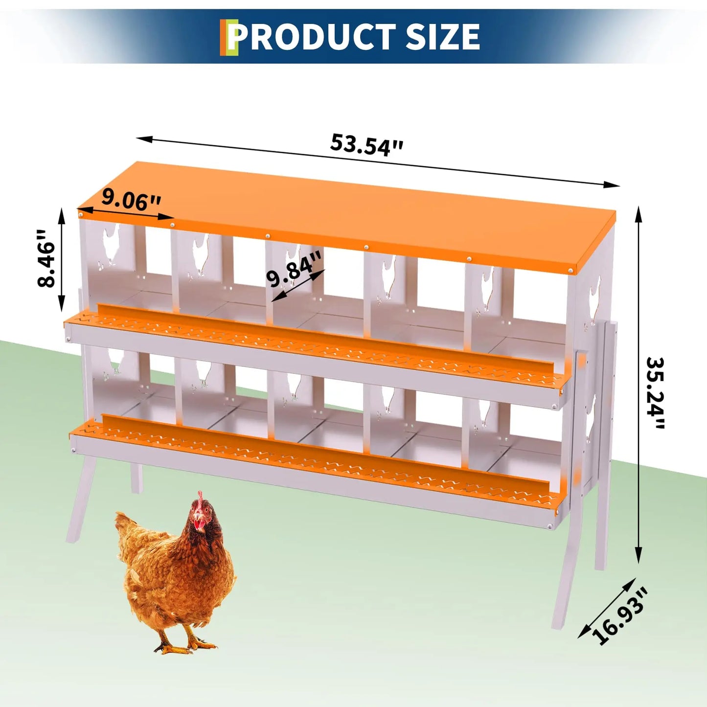 HiMISSH HeavyDuty Laying Eggs Nest Box With VentilationHoles AntiPeckProtection Durable