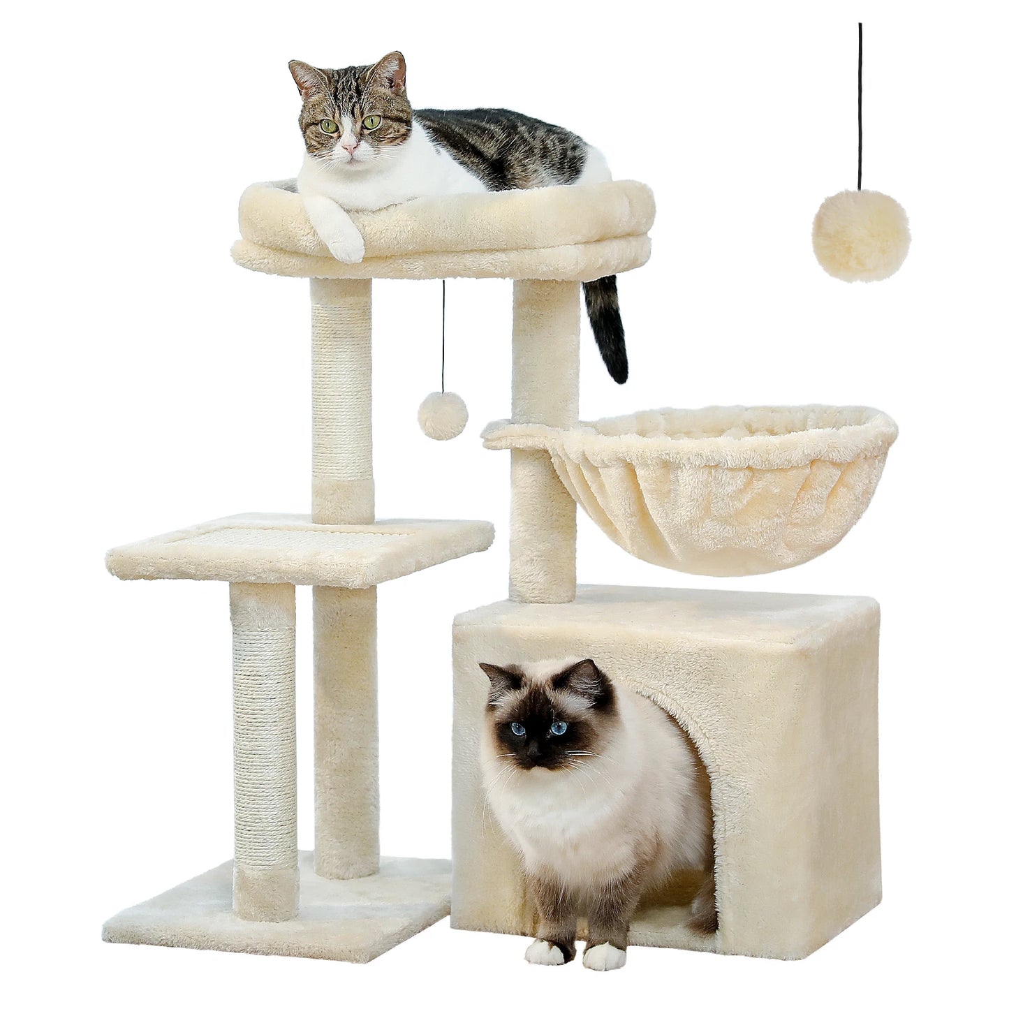 PAWZ Road Cat Tree Tower Three Tier Activity and Scratching