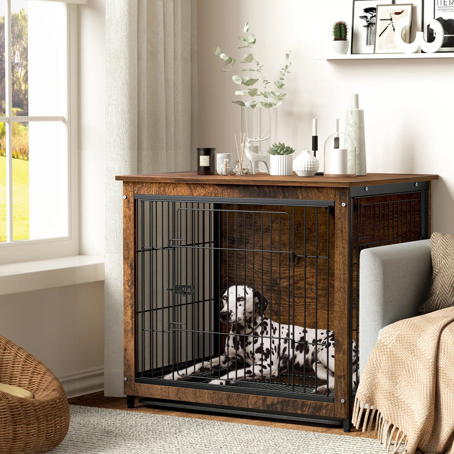 BINGOPAW Spacious Dog Cage End Table Kennel Crate For Indoor Use
