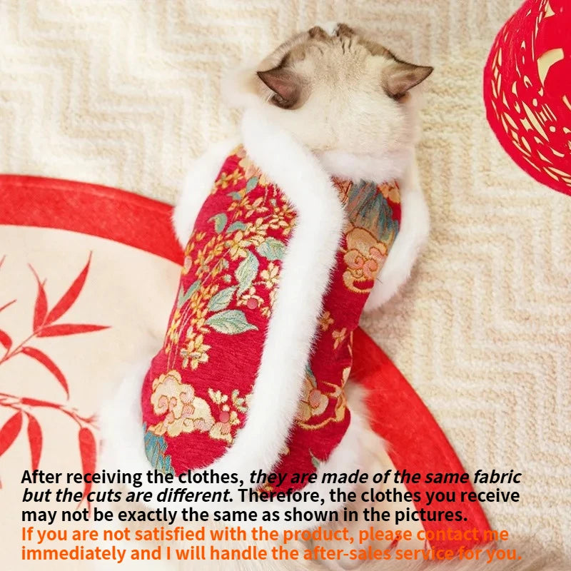DKSTINYE Velvet Pet Vest For Cat And Dog Winter Wear