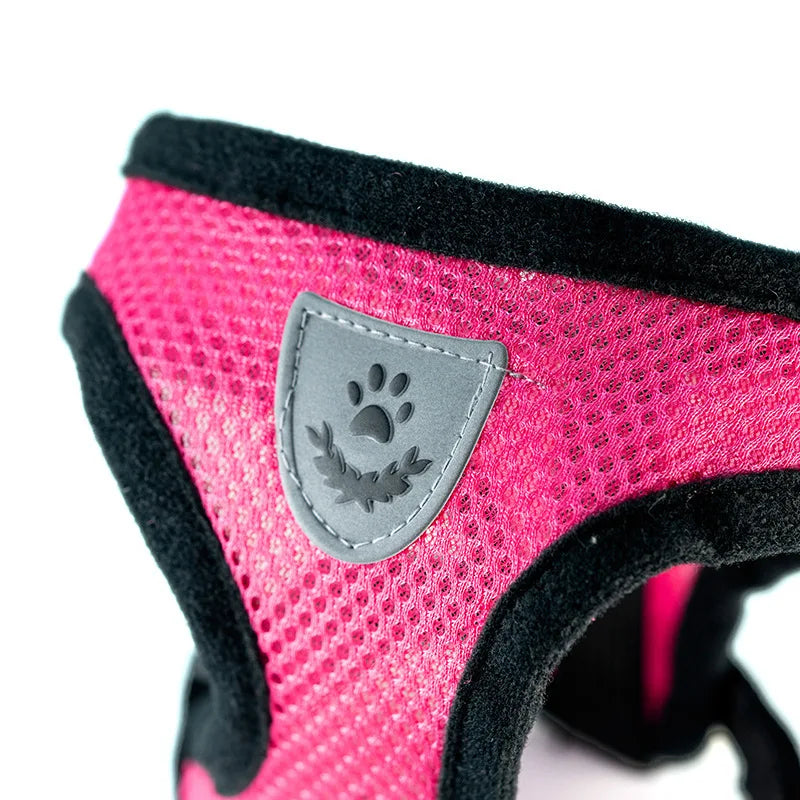 Dog Harness Leash Adjustable Mesh Vest For Walking Pets Daily