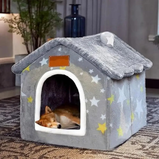 XMSJ Foldable Memory Sponge Plush Pet House Bed Custom Name