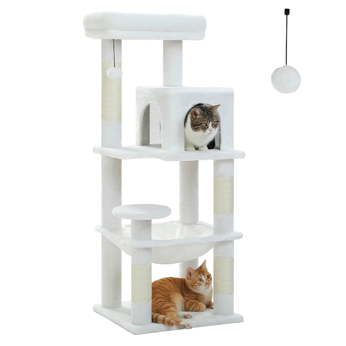 PETEPELACN Indoor Cat Tree 5 Level Tower With Hammock