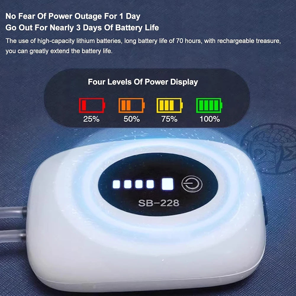 High Concerned Aquarium Oxygen Air Pump USB Charging Ultra Silent