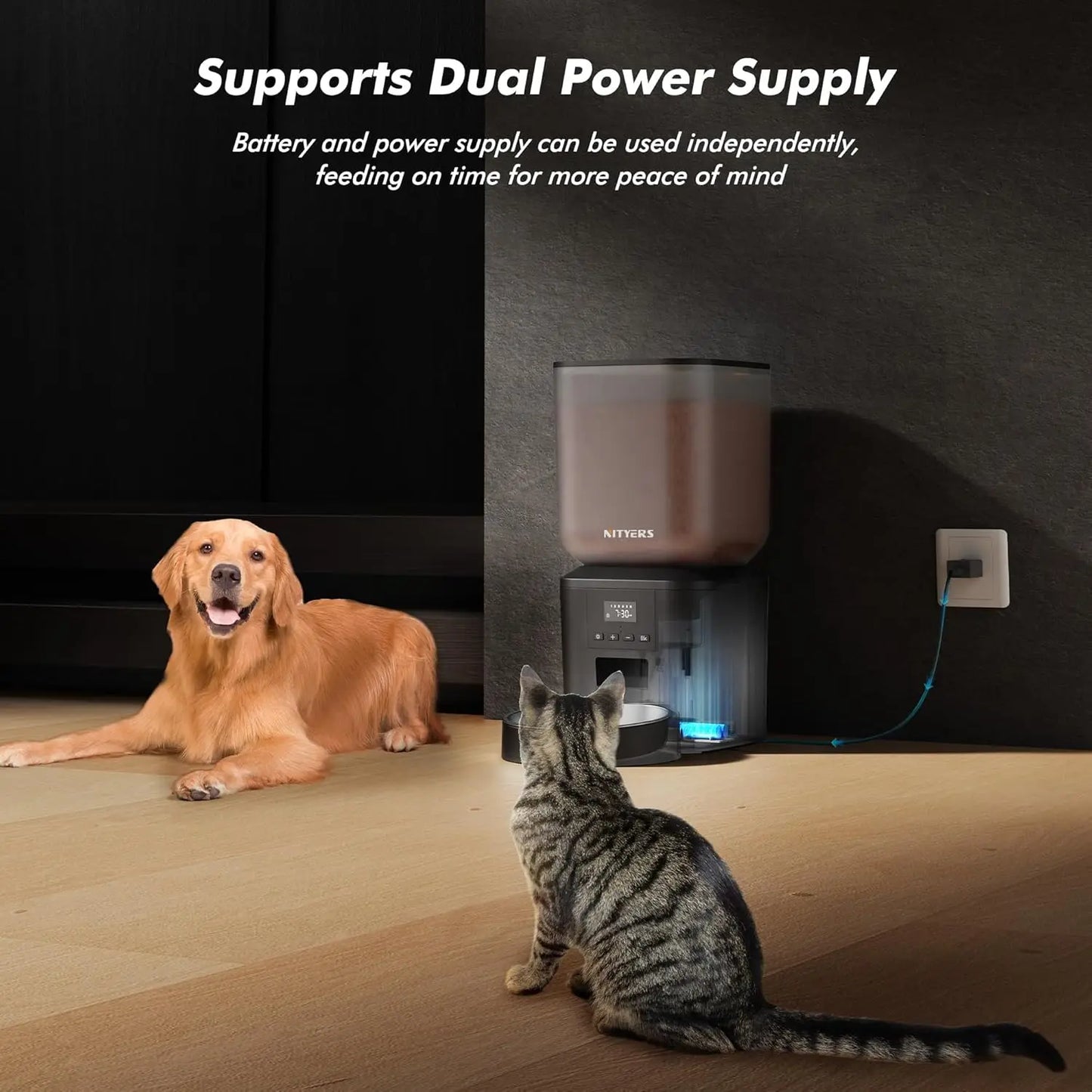 Nityers Automatic Pet Feeder With Timed Dispenser And Voice Recorder