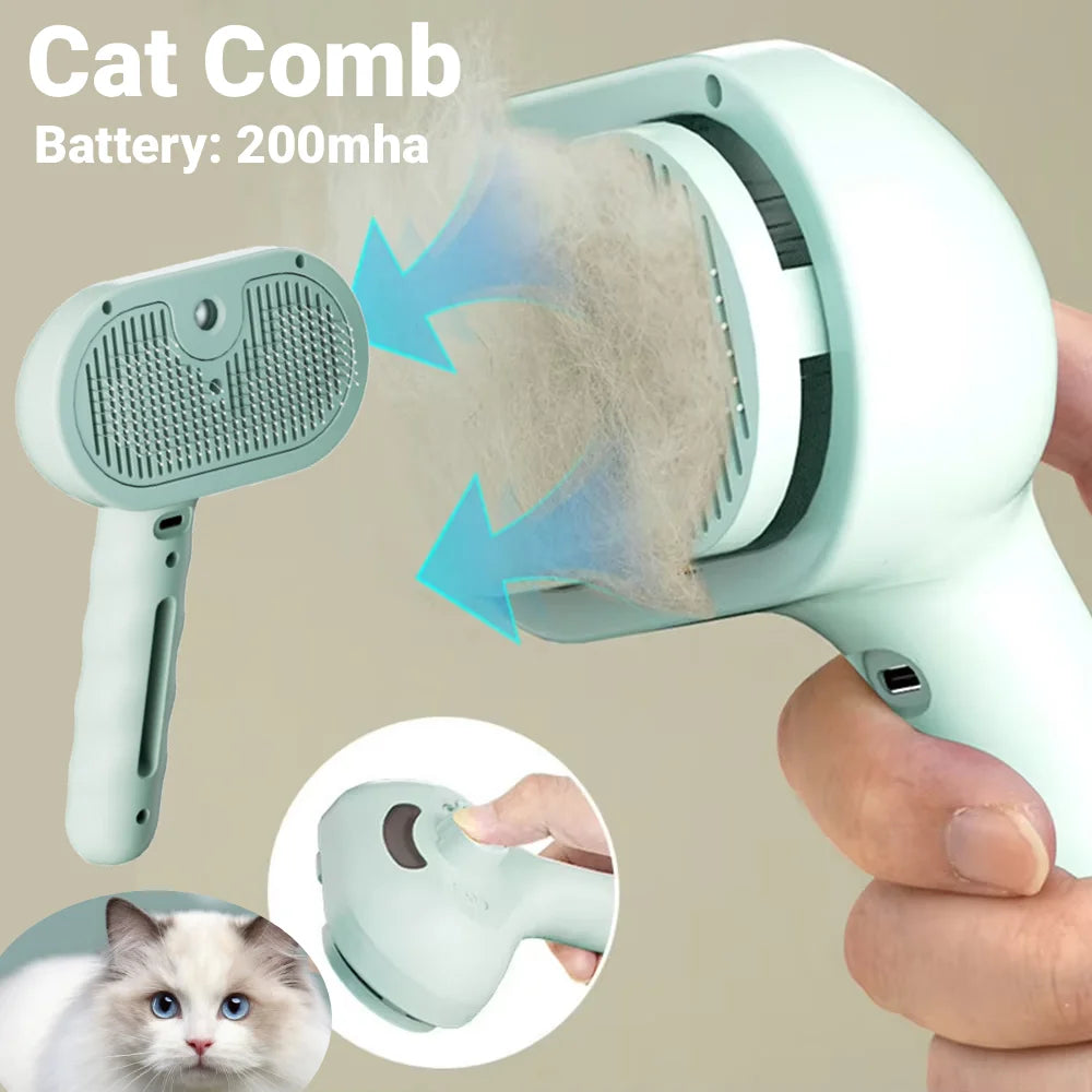 Shunmaii 3 In 1 Cat Steam Grooming Brush For PetLovers