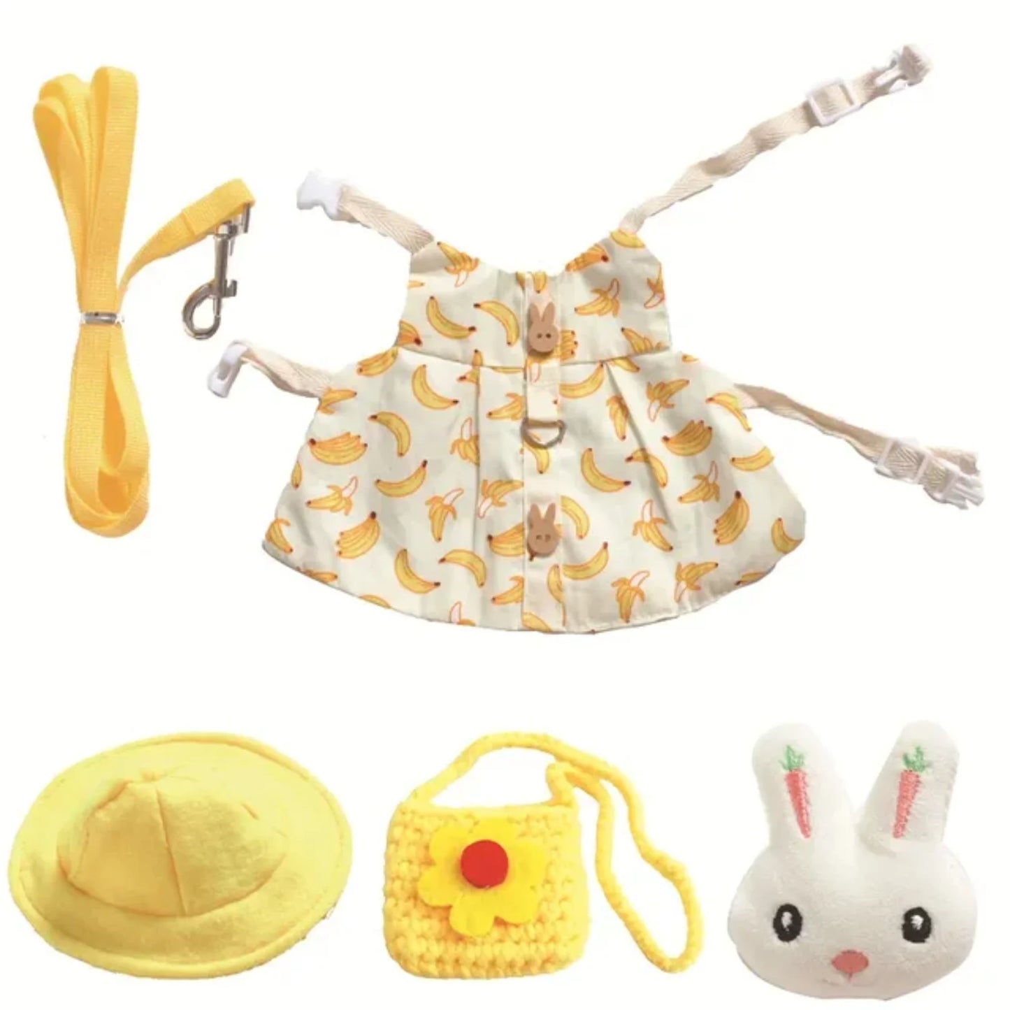 Small Animals Harness Leash Set For Guinea Pigs Rabbits Mice