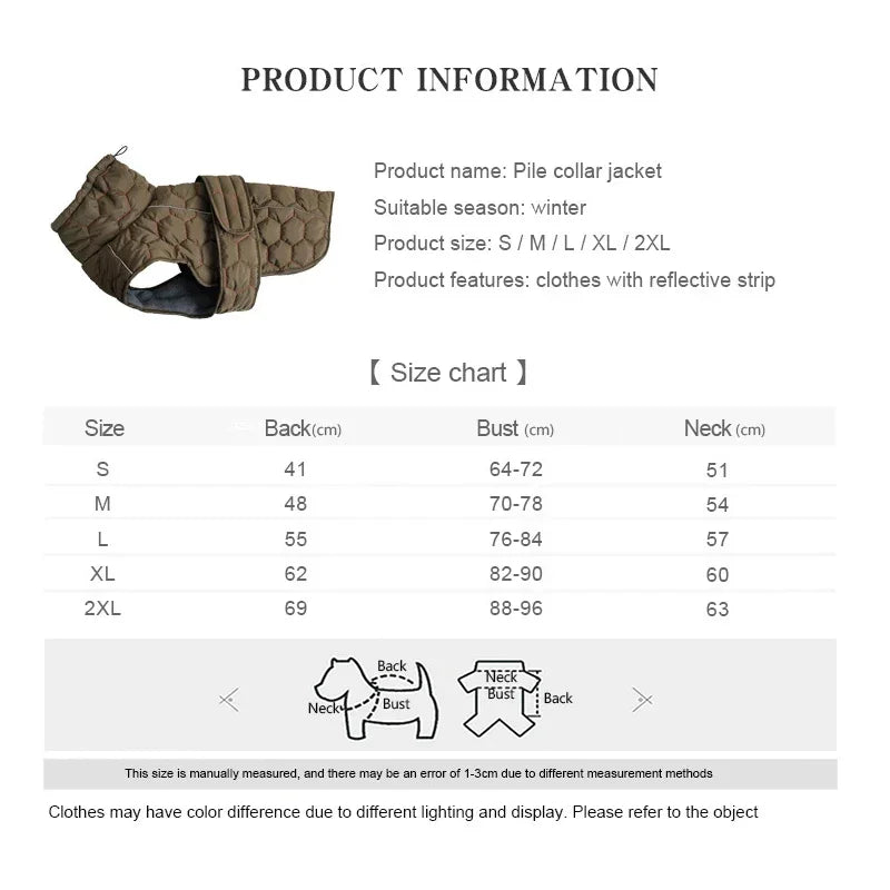 Winter Reflective Snowsuit for Dogs Waterproof Down Jacket