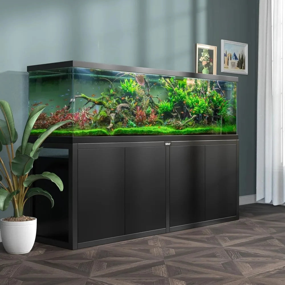 Heavy Duty Metal Aquarium Stand With Power Outlet And Cabinet