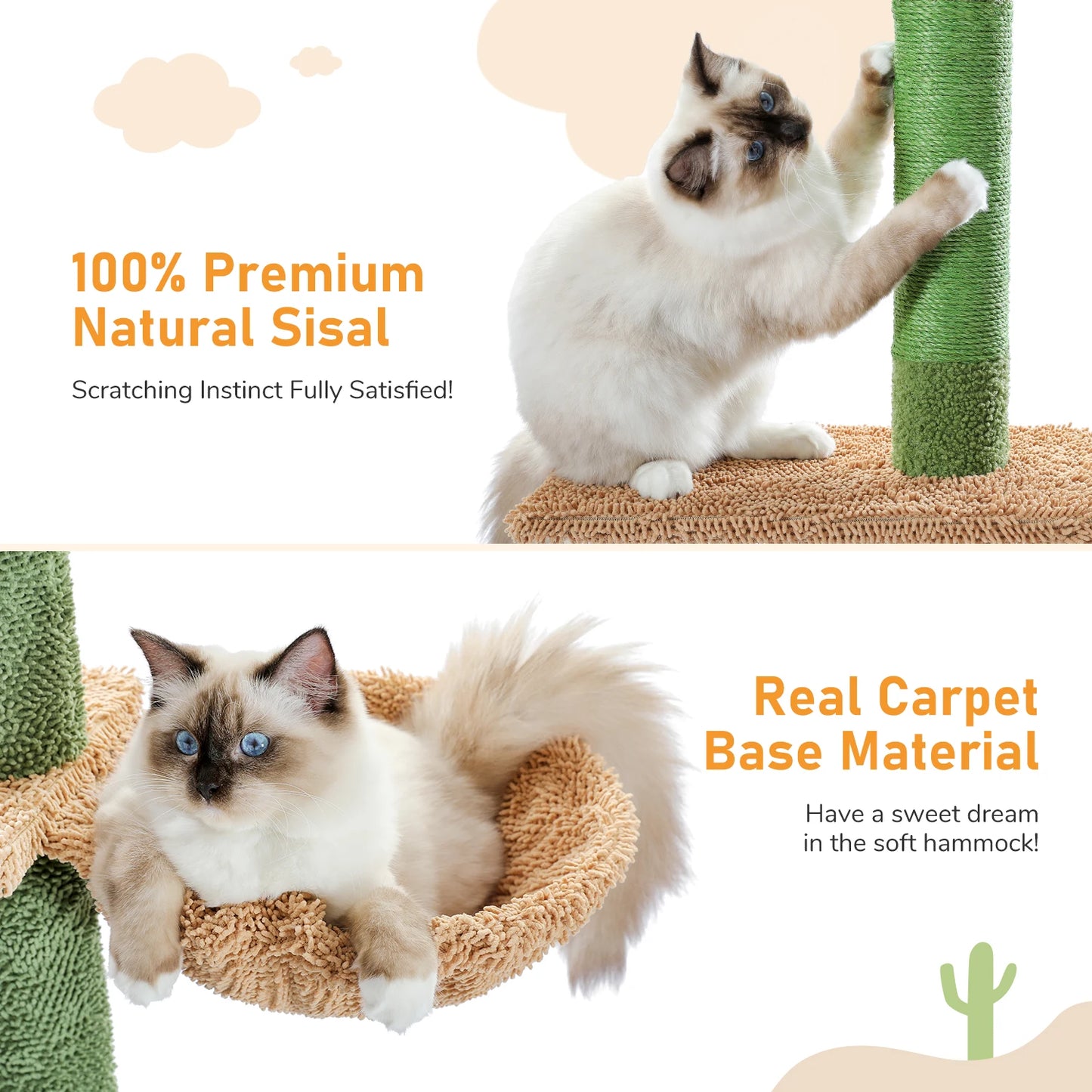 PAWZ Road Cat Tree 5 Tier Floor To Ceiling Hammocks
