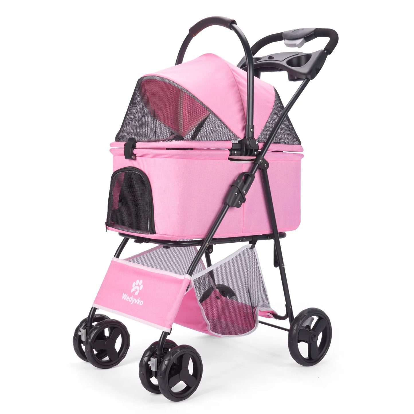 3 In 1 Pet Stroller With Removable Carrier Dogs Cats