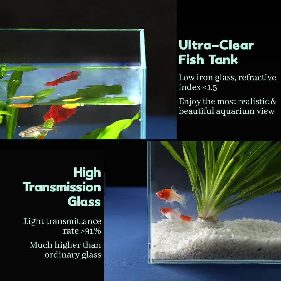 Hign-concerned Ultra Clear Rimless Glass Aquarium For Betta