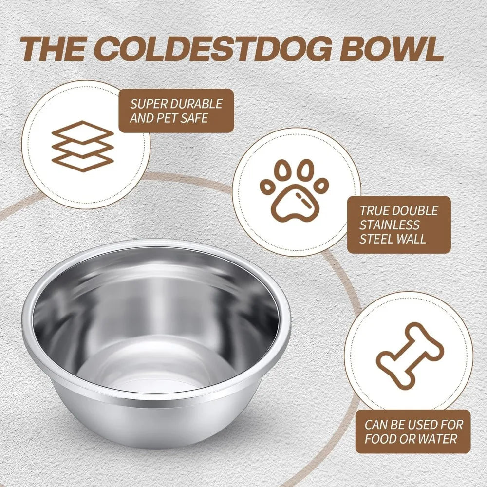 Hign-concerned 10 Pack Stainless Steel Dog Bowls for Medium Dogs