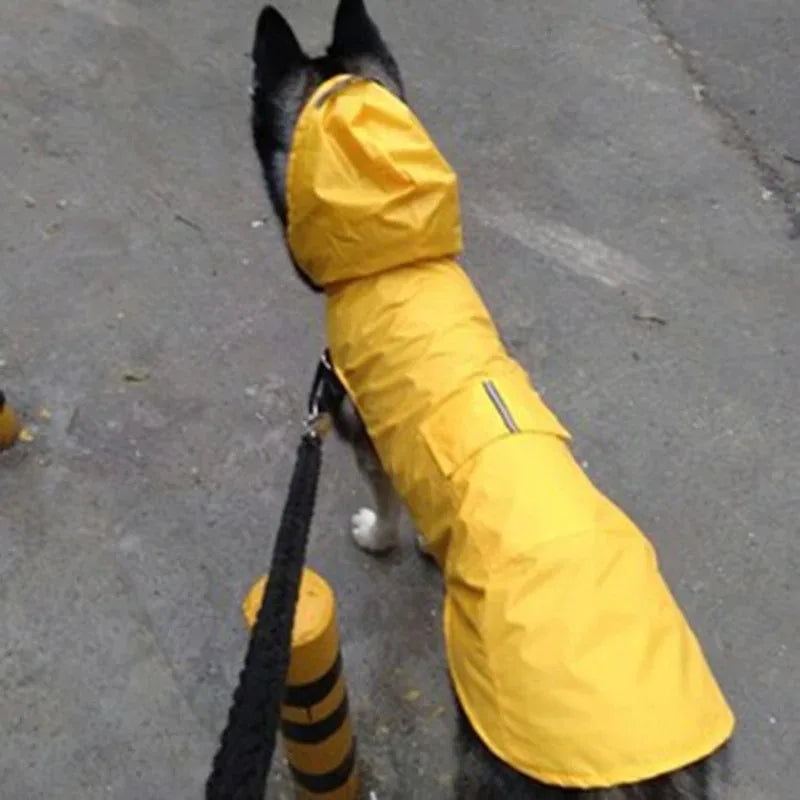 Waterproof Reflective Dog Raincoat Hoodie For Outdoor Use