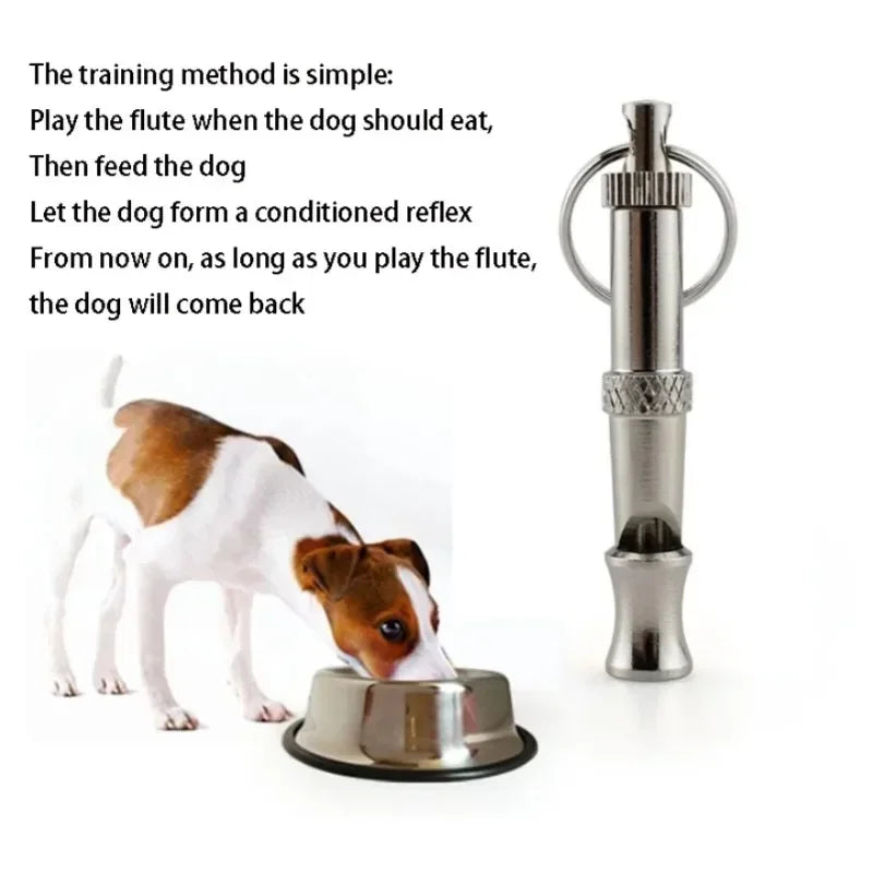 Dog Training Flute Silent Whistle Bark Control Keychain