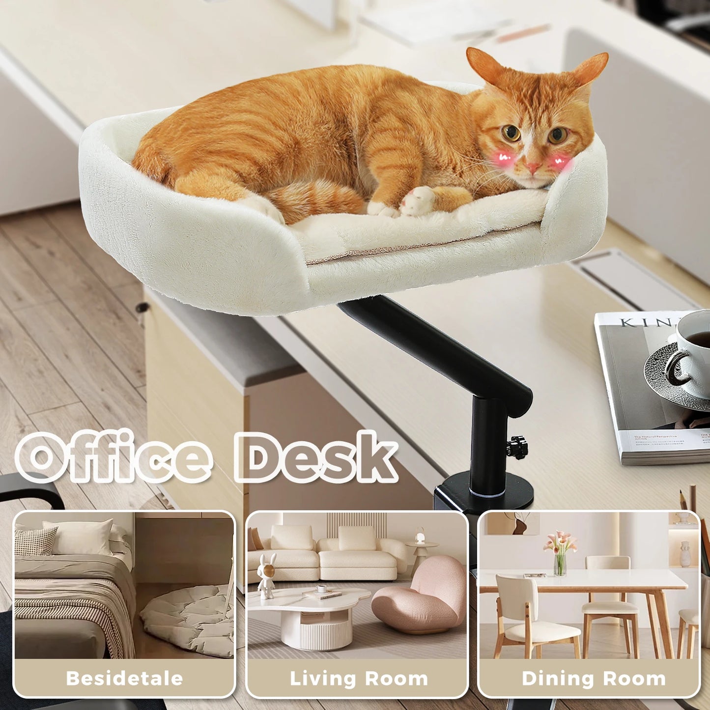 PAWZ Road Cat Desk Bed 360 Rotatable Stand for Cats