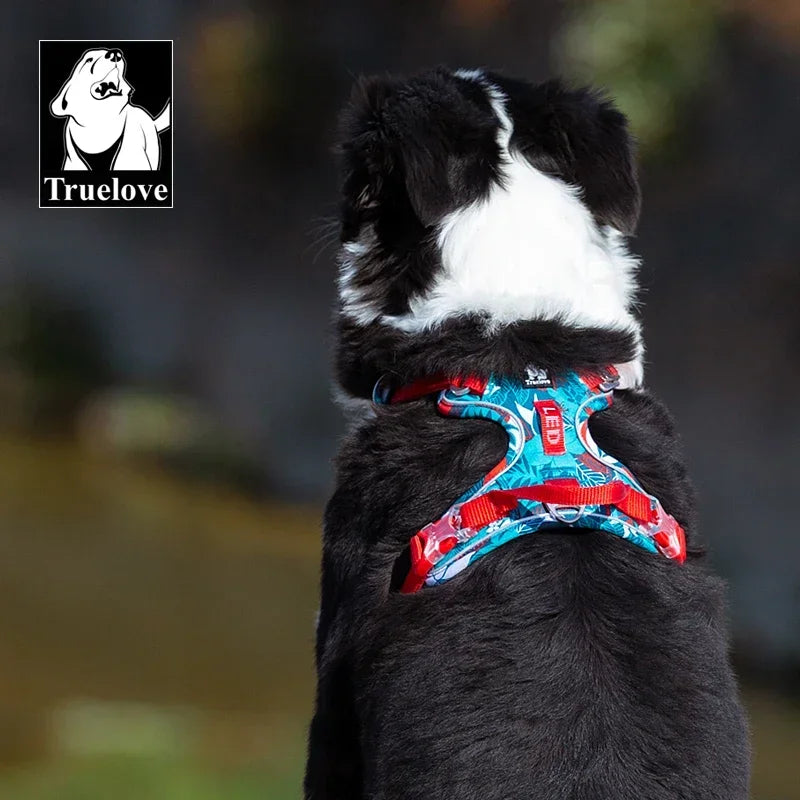 TrueLove Explosion-Proof Dog Harness Camouflage Reflective Nylon