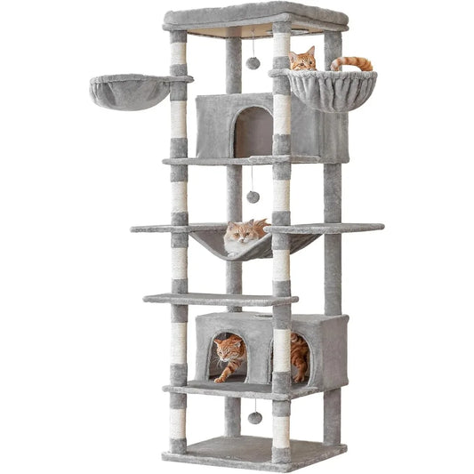 DAFIFY Extra Large Cat Tree With 2 Condos And Hammo