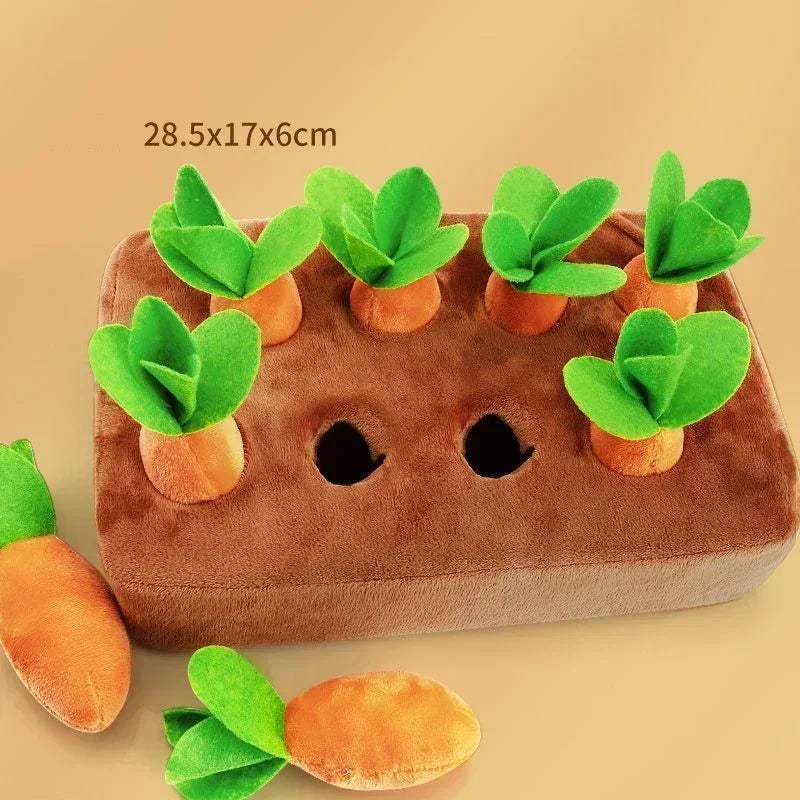 Innovative Snuffle Mat Dog Toys For Interactive Plush Carrot And Radish