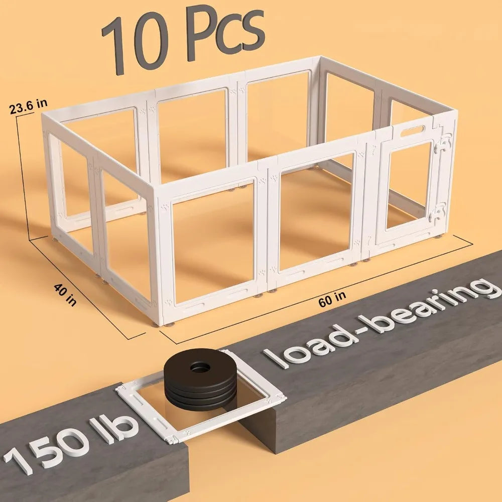 Acrylic Dog Playpen With Door For Puppies And Small Dogs