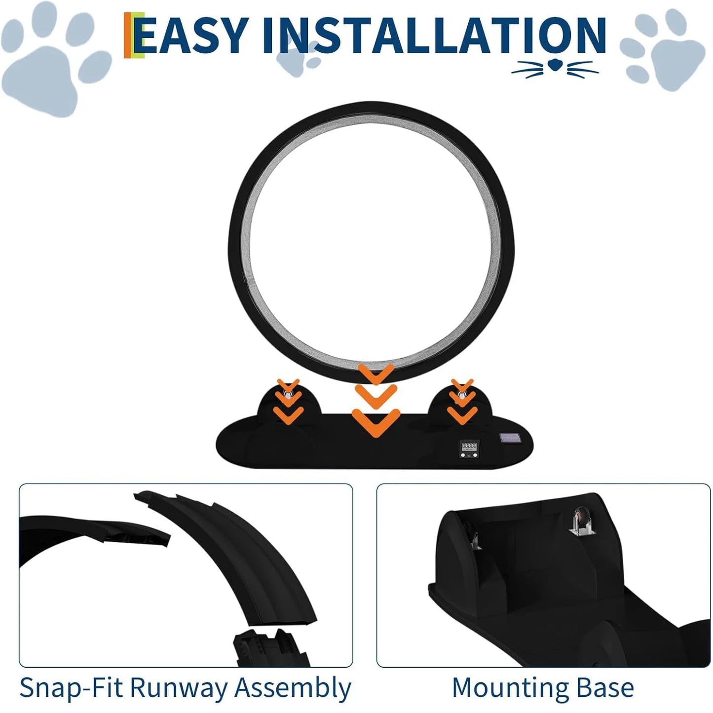 HiMISS Cat Exercise Wheel Indoor Running Treadmill With Smart Pedometer