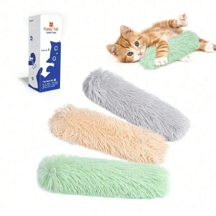Catnip Plush Toys Set 3 Pack With Crinkle Sound And Interactive Indoor Toy