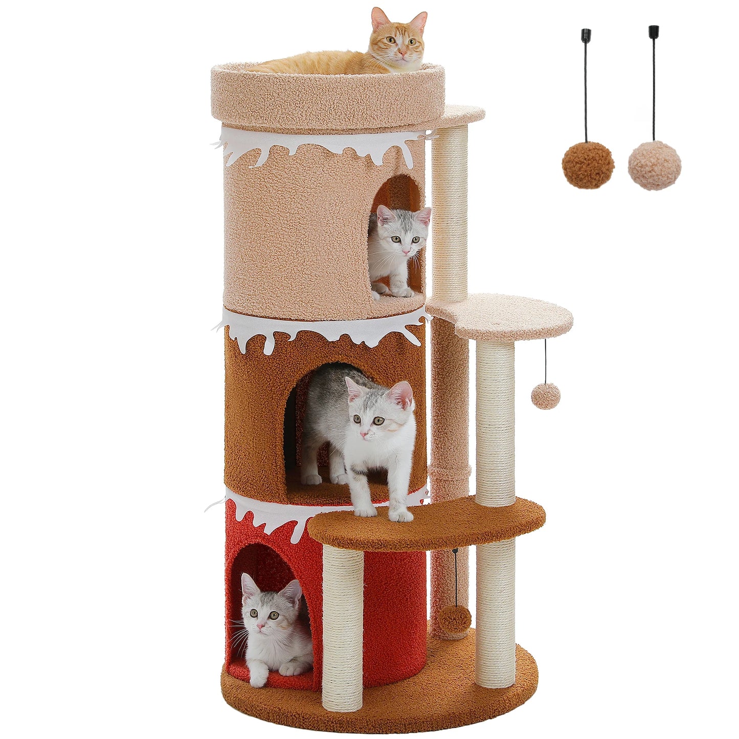 PAWZ Road Cat Tree For Large Cats With Top Perch Indoor